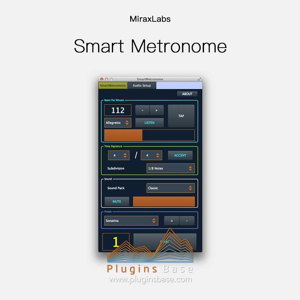 多功能节拍器插件 MiraxLabs Smart Metronome v1.0.0 [WiN]