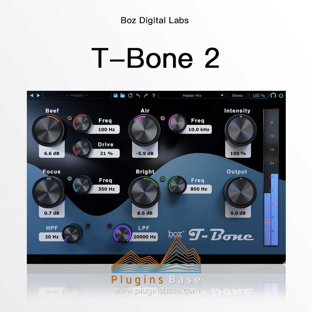 后期混音效果器插件 Boz Digital Labs T-Bone 2 v2.0.6 [WiN+MAC]