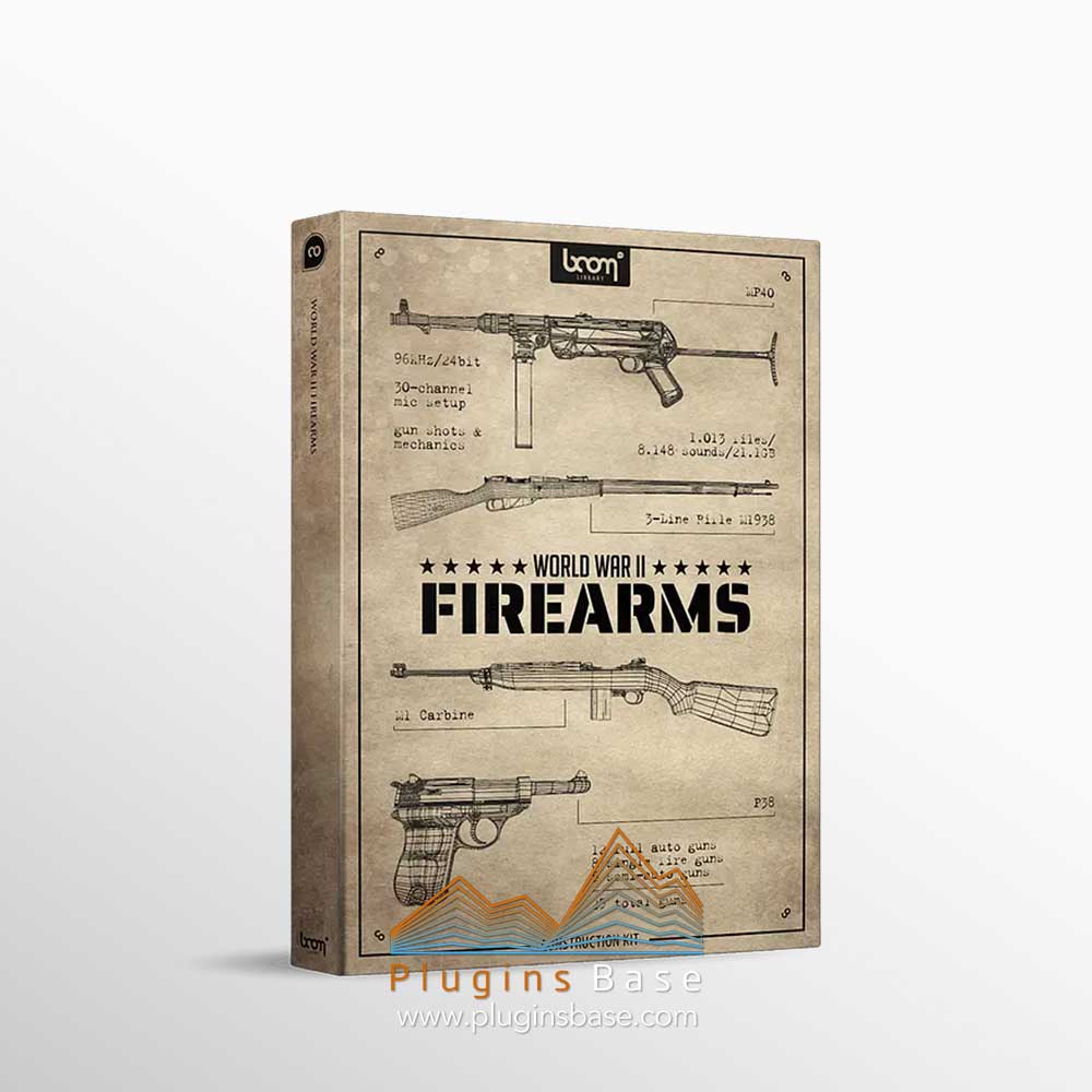 各类枪支声音电影游戏音效 Boom Library World War II Firearms Construction Kit + Designed WAV 采样包