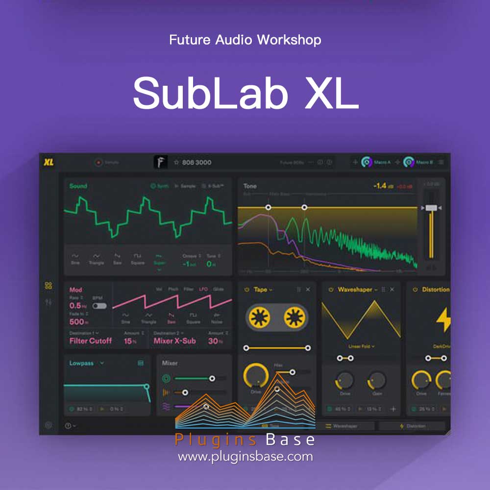 808 Bass 合成器插件 Future Audio Workshop SubLab XL v1.0.4 beta 3 [WiN]