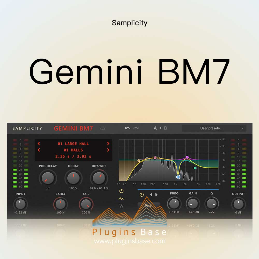 混响效果器插件 Samplicity Gemini BM7 v1.0.8 [WiN]
