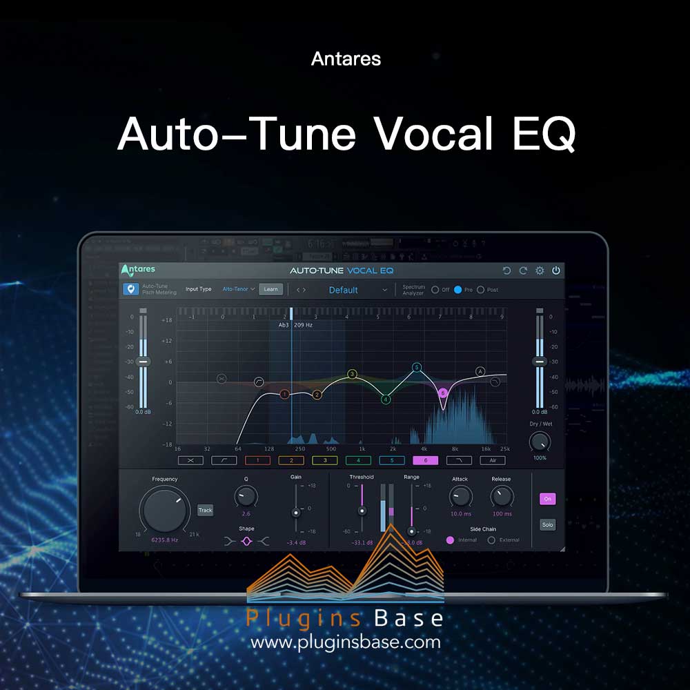 AI智能 自动人声均衡 效果器插件 Antares Auto-Tune Vocal EQ v1.1.0 [WiN+MAC]