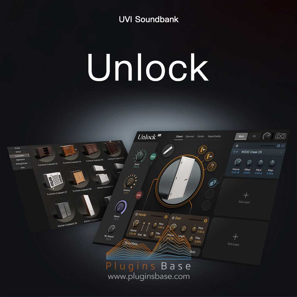 各种开门开锁声音效 UVI Soundbank Unlock v1.0.0 [WiN] 电影游戏配乐音效音源