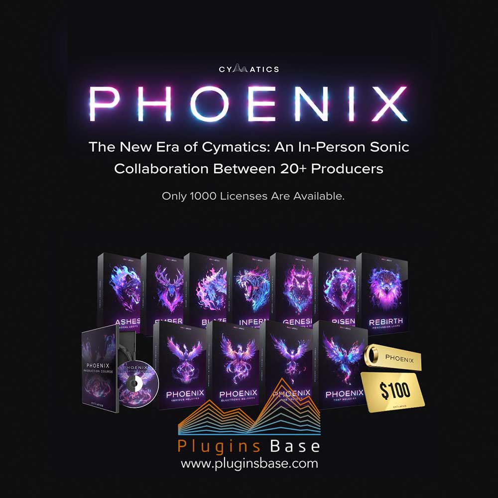 Trap电音RNB嘻哈综合类采样包 Cymatics PHOENIX Launch Edition Wav Midi 编曲素材