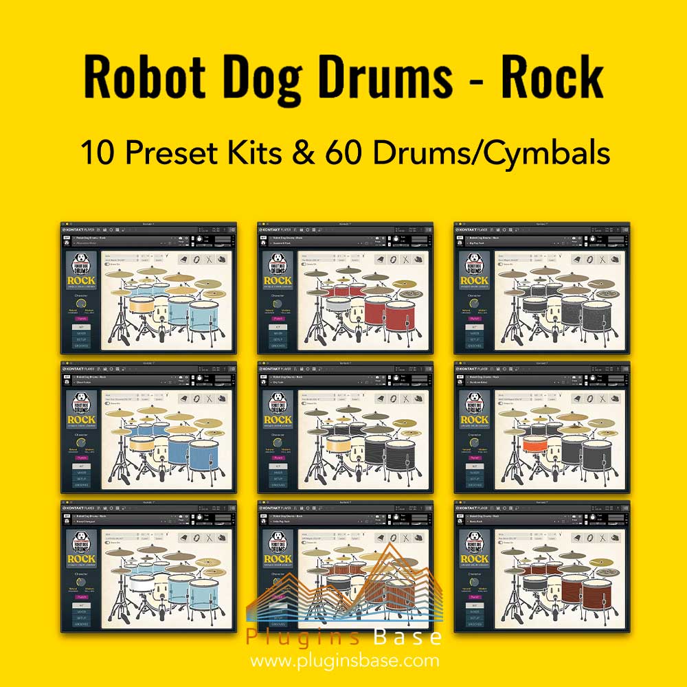 摇滚金属流行架子鼓音源 Robot Dog Drums Rock v1.0.0 KONTAKT 编曲音色库