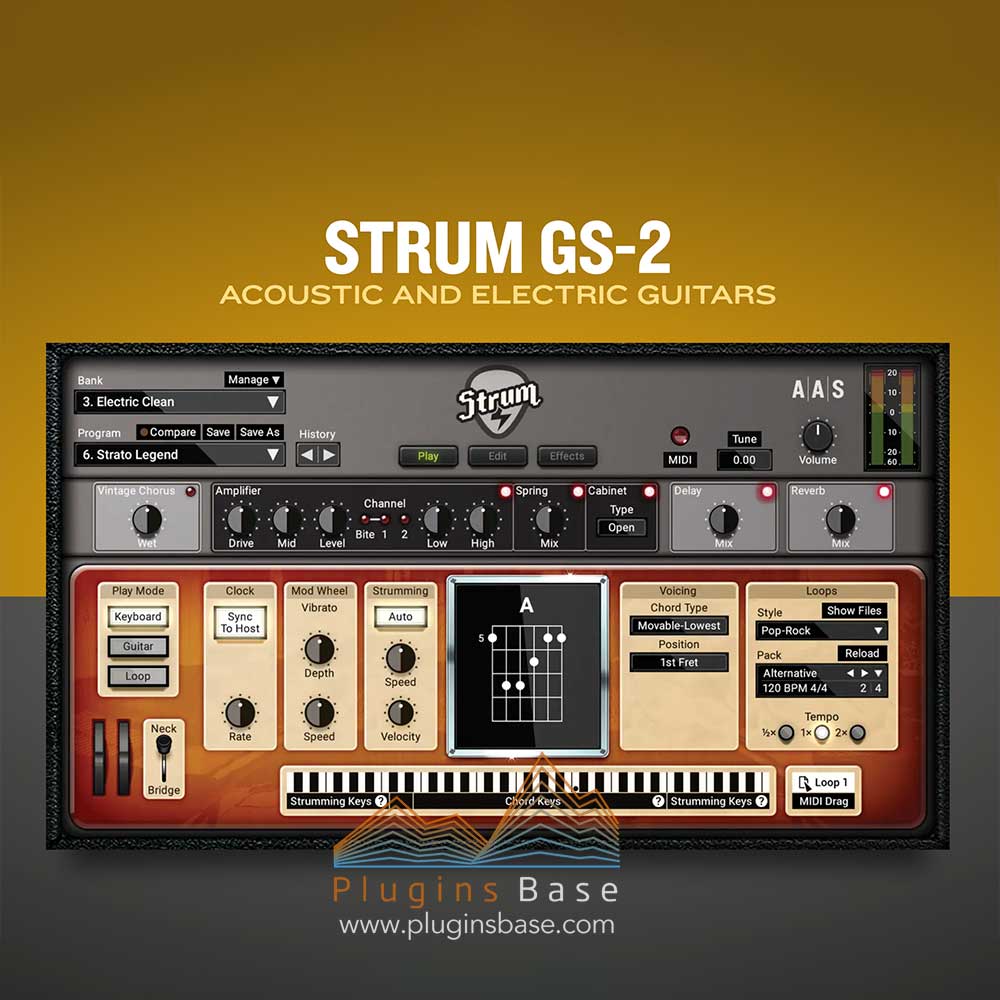 AAS自动吉他和弦插件 Applied Acoustics Systems STRUM GS-2 v2.4.4 [WiN+MAC]