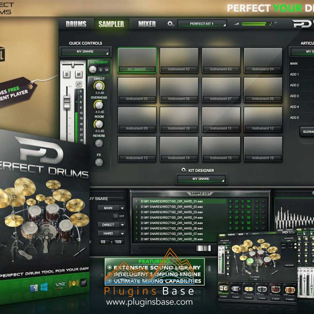 摇滚架子鼓插件 Naughty Seal Audio Perfect Drums v1.6.0 [WiN+MAC]