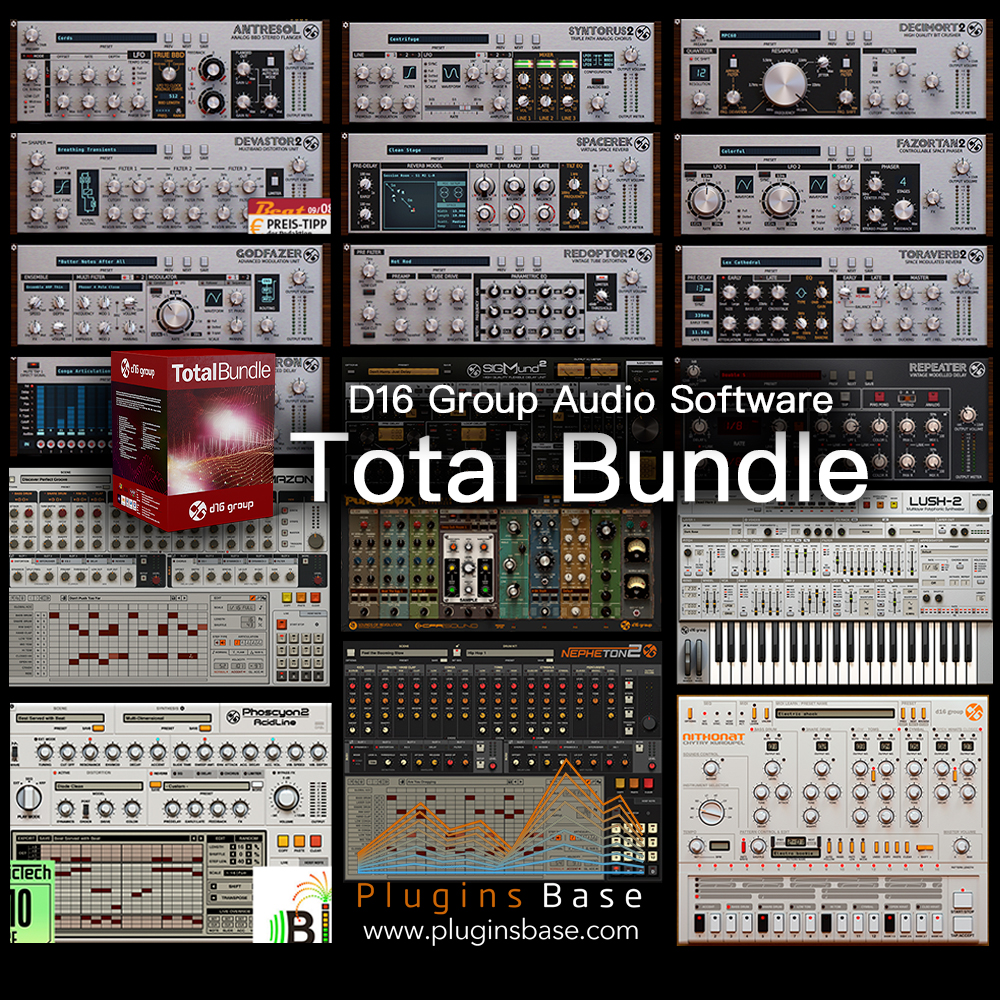 效果器/合成器插件合集 D16 Group Audio Software Total Bundle [WiN+MAC] All Plugins 18套