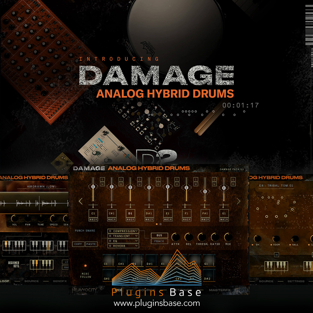 新模拟混合电子鼓机音源 Heavyocity Analog Hybrid Drums 2 KONTAKT 编曲音色库