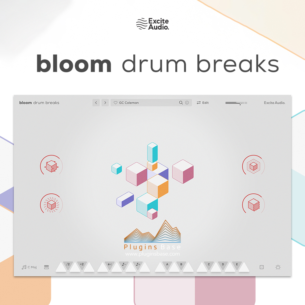 鼓组循环打击乐合成器插件 Excite Audio Bloom Drum Breaks v1.1.0 [WiN+MAC]