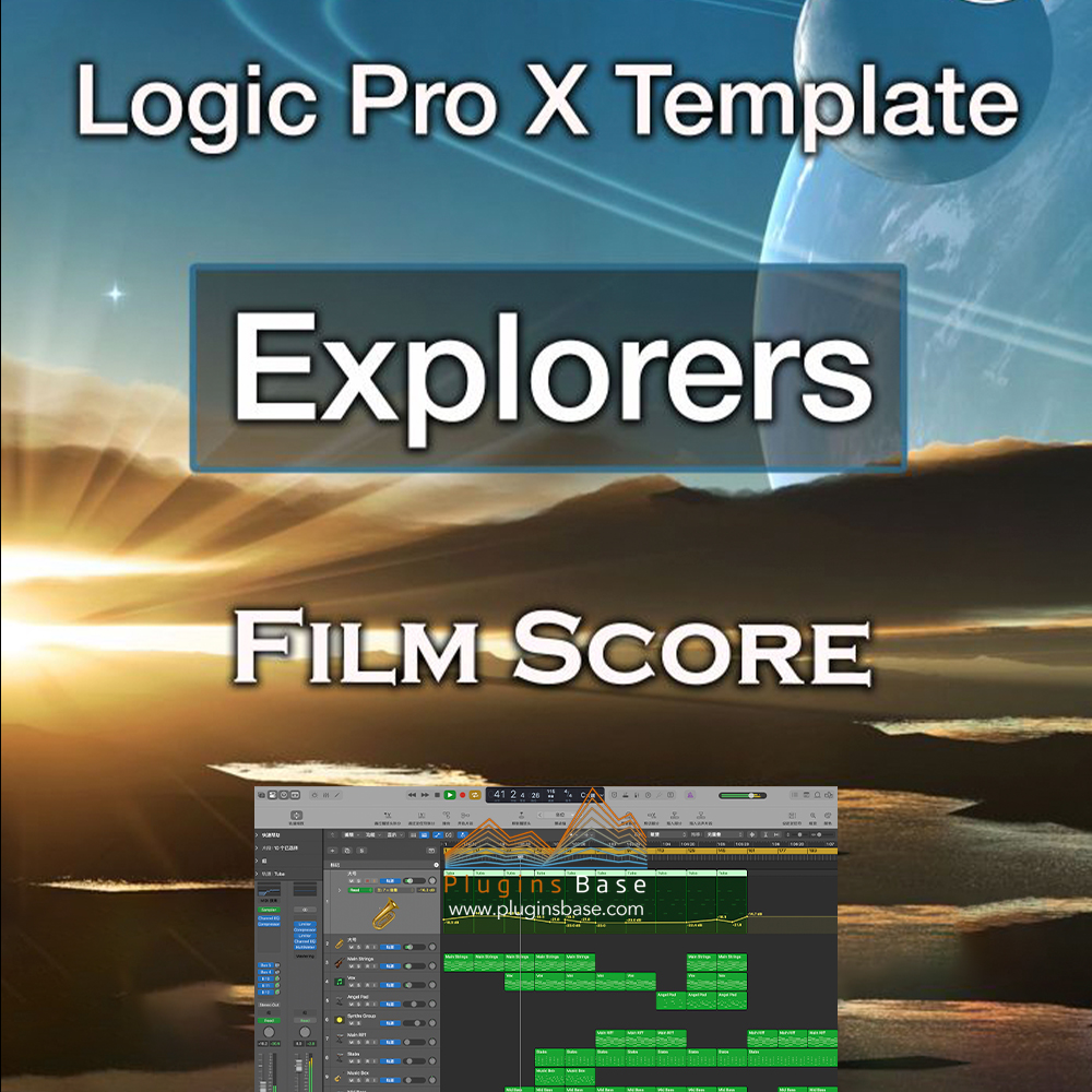 管弦乐氛围电音工程文件 We Make Dance Music Explorers Logic Pro X Template 编曲练习素材