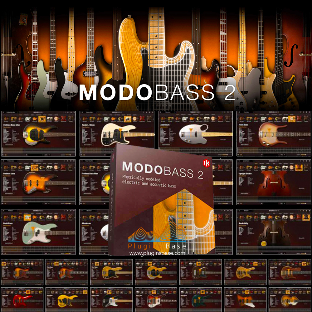 物理建模虚拟电木贝斯音源插件 IK Multimedia MODO BASS 2 v2.0.3 [WiN+MAC]