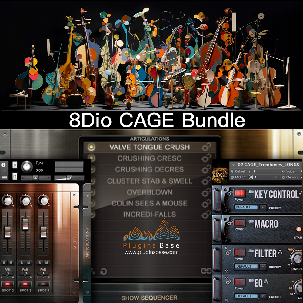 交响乐管弦乐音源 8Dio CAGE Bundle NKS KONTAKT 铜管/木管/弦乐/音色库