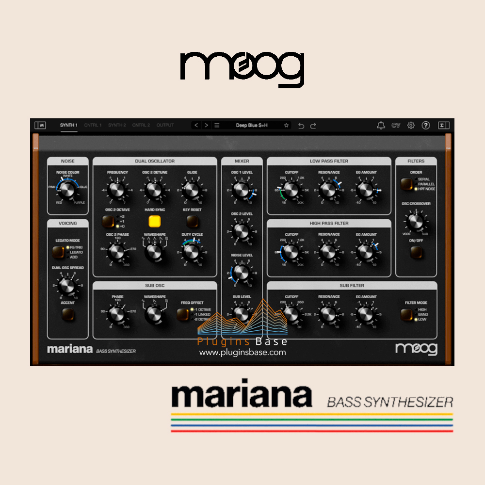 模拟低音贝司合成器插件 Moog Music Mariana Bass Synthesizer v1.2.0 [WiN+MAC]