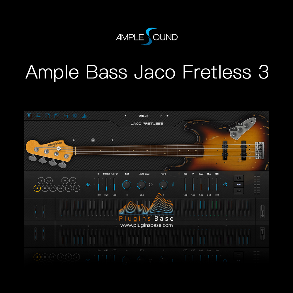 电贝司音源插件 Ample Sound Ample Bass Jaco Fretless v3.6.0 [WiN+MAC]