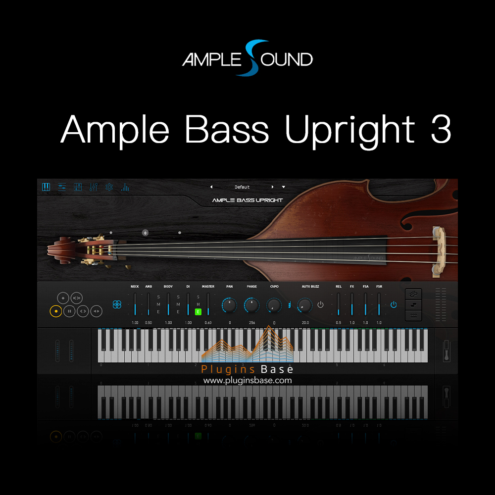 贝大提琴插件 Ample Sound Ample Bass Upright ABU3 v3.6.0 [WiN+MAC] 大贝司音源