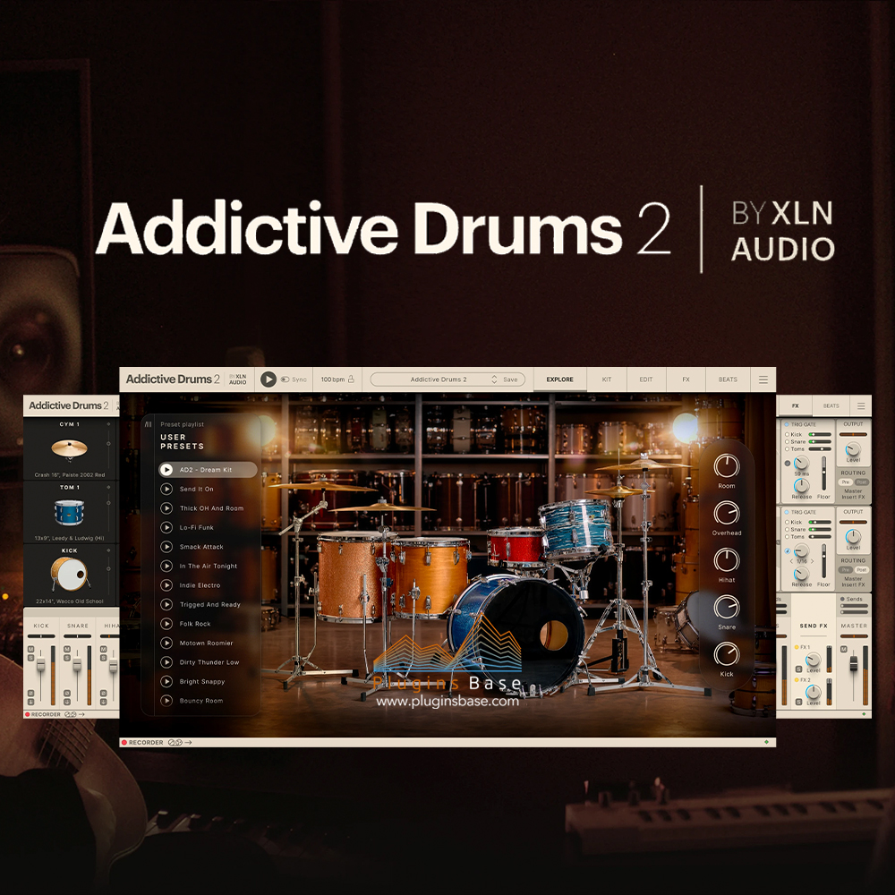 架子鼓插件音源 XLN Audio Addictive Drums 2 Complete v2.5.3 [WiN+MAC] Loop MiDi