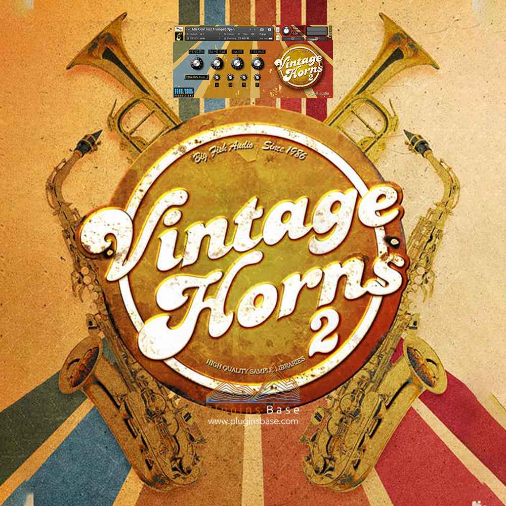 复古流行爵士/放克/萨克斯/小号/铜管音源 Vintage Horns 2 KONTAKT 编曲音色库