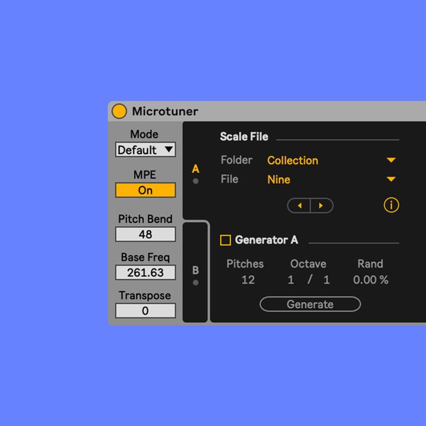 Ableton Live 12 MiDi音阶效果器插件 Microtuner v1.6 ALP Max for live