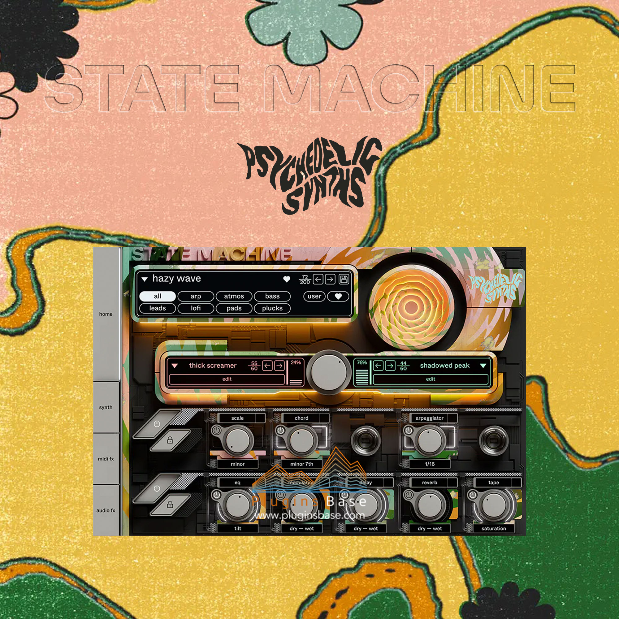复古迷幻合成器插件 Cradle State Machine Psychedelic Synths v1.0.0 [MAC]