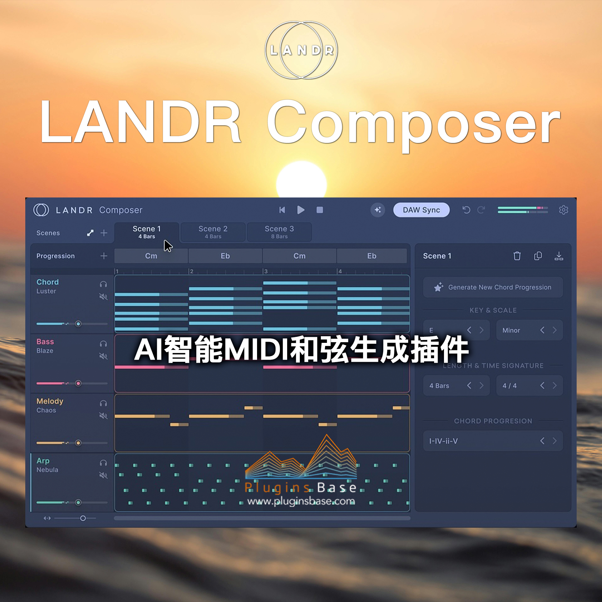 AI智能MIDI和弦生成插件 LANDR LANDR Composer v1.0.2 [WiN]
