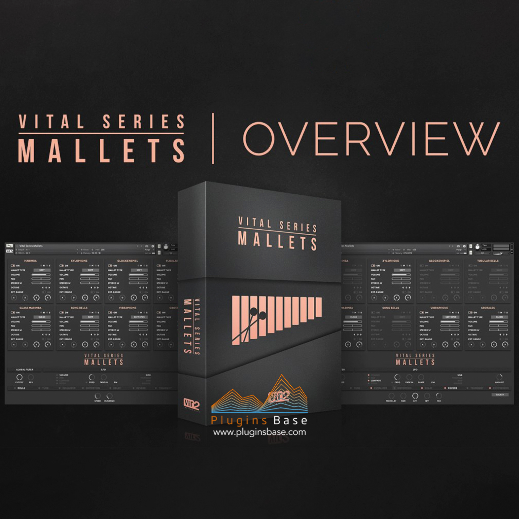 马林巴木琴钟琴管钟颤音琴槌奏音源 Vital Series Mallets KONTAKT 音色库