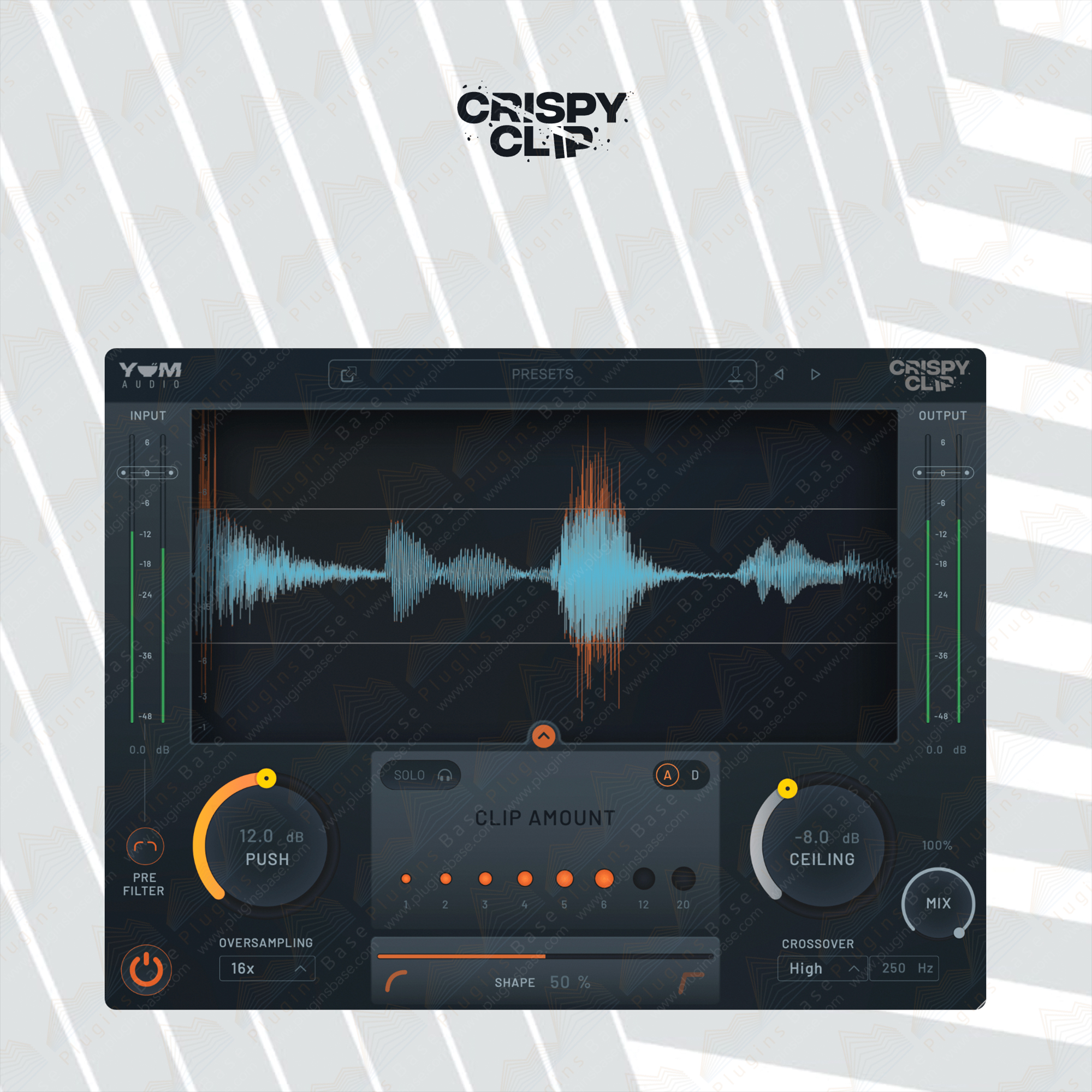 谐波/饱和/向度提升/母带效果器插件 Yum Audio Crispy Clip v1.3.2 [WiN+MAC]